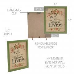 88567-Celebrate-Grace-My-Redeemer-Lives-MDF-Wall-Sign-12x10x0.5-image-6