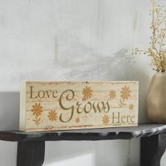 88571-Spring-In-Bloom-Love-Grows-Here-w-Daisies-MDF-Wall-Sign-5x15x1-image-2