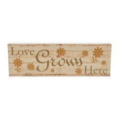 88571-Spring-In-Bloom-Love-Grows-Here-w-Daisies-MDF-Wall-Sign-5x15x1-image-3