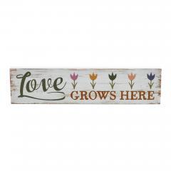 88572-Spring-In-Bloom-Love-Grows-Here-w-Tulips-MDF-Wall-Sign-3x12x0.75-image-3