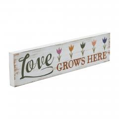 88572-Spring-In-Bloom-Love-Grows-Here-w-Tulips-MDF-Wall-Sign-3x12x0.75-image-5