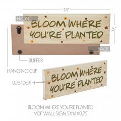 88574-Spring-In-Bloom-Bloom-Where-You-re-Planted-MDF-Wall-Sign-5x14x0.75-image-6
