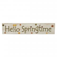 88578-Spring-In-Bloom-Hello-Springtime-w-Flowers-MDF-Wall-Sign-3x14x0.75-image-3