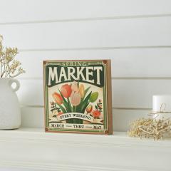 88585-Spring-In-Bloom-Spring-Market-Flowers-Sale-MDF-Block-Sign-8x8x1-image-2