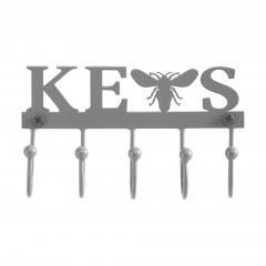 88615-Buzzy-Bees-Metal-Wall-Mount-Bee-Key-Holder-Grey-3x5.3-image-3