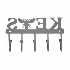 88615-Buzzy-Bees-Metal-Wall-Mount-Bee-Key-Holder-Grey-3x5.3-image-4