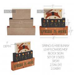 88587-Spring-In-Bloom-Spring-Is-Here-Bunny-Leap-w-Flowers-MDF-Block-Sign-Set-of-3-Sizes-image-6