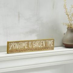 88588-Spring-In-Bloom-Springtime-is-Garden-Time-Khaki-MDF-Sign-3x14x0.75-image-2