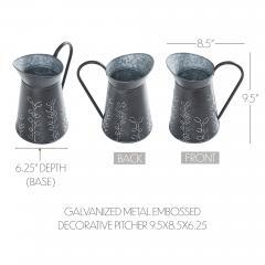 88621-Spring-In-Bloom-Galvanized-Metal-Embossed-Decorative-Pitcher-9.5x8.5x6.25-image-6