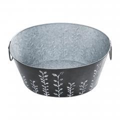 88622-Spring-In-Bloom-Galvanized-Metal-Debossed-Tub-7.25x16x12-image-2