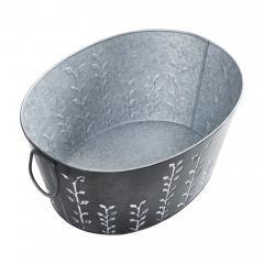 88622-Spring-In-Bloom-Galvanized-Metal-Debossed-Tub-7.25x16x12-image-4
