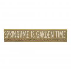 88588-Spring-In-Bloom-Springtime-is-Garden-Time-Khaki-MDF-Sign-3x14x0.75-image-3
