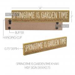 88588-Spring-In-Bloom-Springtime-is-Garden-Time-Khaki-MDF-Sign-3x14x0.75-image-6