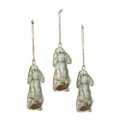 88633-Bunny-Hop-Metal-Rabbit-w-Flower-Basket-Ornament-Set-of-3-4.5x2.25-image-4