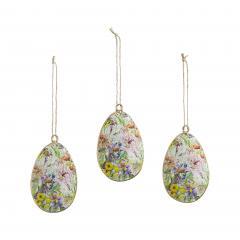88636-Spring-In-Bloom-Metal-Floral-Egg-Ornament-Set-of-3-4x2.5-image-3