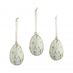 88637-Spring-In-Bloom-Metal-Daisies-Egg-Ornament-Set-of-3-4x2.5-image-2