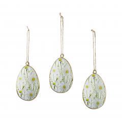 88637-Spring-In-Bloom-Metal-Daisies-Egg-Ornament-Set-of-3-4x2.5-image-3
