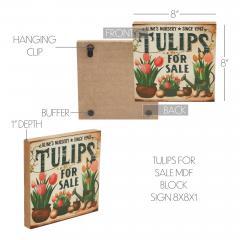 88589-Spring-In-Bloom-Tulips-For-Sale-MDF-Block-Sign-8x8x1-image-6