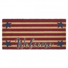 88873-Patriotic-Stripes-Coir-Welcome-Rug-Rect-17x36-image-2