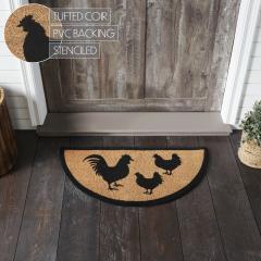 88876-Down-Home-Rooster-Hens-Coir-Rug-Half-Circle-16.5x33-image-5