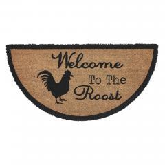 88877-Down-Home-Welcome-to-the-Roost-Coir-Rug-Half-Circle-16.5x33-image-2
