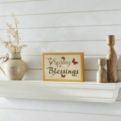 88594-Spring-In-Bloom-Spring-Blessings-w-Butterflies-MDF-Framed-Wall-Sign-6.5x10x1-image-2