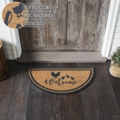 88883-Down-Home-Hen-Chicks-Coir-Welcome-Rug-Half-Circle-16.5x33-image-5