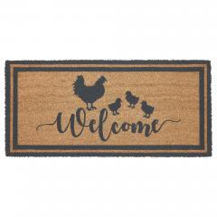 88884-Down-Home-Hen-Chicks-Coir-Welcome-Rug-Rect-17x36-image-2