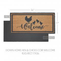 88884-Down-Home-Hen-Chicks-Coir-Welcome-Rug-Rect-17x36-image-4
