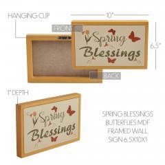 88594-Spring-In-Bloom-Spring-Blessings-w-Butterflies-MDF-Framed-Wall-Sign-6.5x10x1-image-6