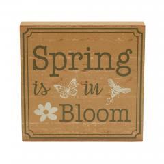 88595-Spring-In-Bloom-Spring-Is-In-Bloom-w-Butterfly-Bee-MDF-Block-Sign-8x8x1-image-2