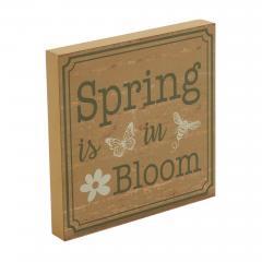 88595-Spring-In-Bloom-Spring-Is-In-Bloom-w-Butterfly-Bee-MDF-Block-Sign-8x8x1-image-4