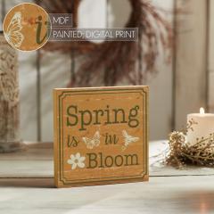 88595-Spring-In-Bloom-Spring-Is-In-Bloom-w-Butterfly-Bee-MDF-Block-Sign-8x8x1-image-6