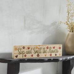 88596-Spring-In-Bloom-Stop-And-Smell-The-Flowers-MDF-Wall-Sign-3x14x0.75-image-2