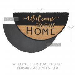 88907-Welcome-To-Our-Home-Black-Tan-Coir-Rug-Half-Circle-16.5x33-image-4