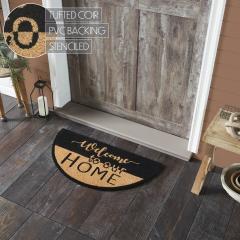 88907-Welcome-To-Our-Home-Black-Tan-Coir-Rug-Half-Circle-16.5x33-image-5