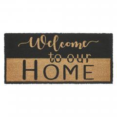 88908-Welcome-To-Our-Home-Black-Tan-Coir-Rug-Rect-17x36-image-2