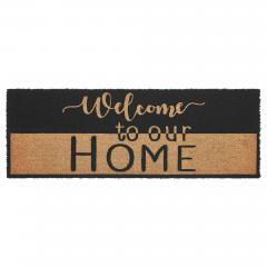 88909-Welcome-To-Our-Home-Black-Tan-Coir-Rug-Rect-17x48-image-2