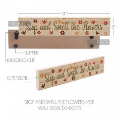 88596-Spring-In-Bloom-Stop-And-Smell-The-Flowers-MDF-Wall-Sign-3x14x0.75-image-6