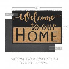 88910-Welcome-To-Our-Home-Black-Tan-Coir-Rug-Rect-20x30-image-4