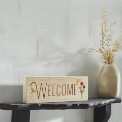 88597-Spring-In-Bloom-Welcome-w-Butterfly-Bee-MDF-Wall-Sign-4x12x1-image-2