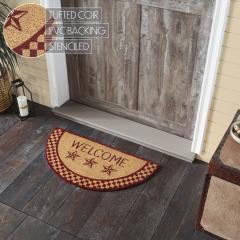 88915-Burgundy-Check-Stars-Coir-Welcome-Rug-Half-Circle-16.5x33-image-5