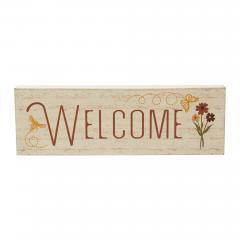 88597-Spring-In-Bloom-Welcome-w-Butterfly-Bee-MDF-Wall-Sign-4x12x1-image-3