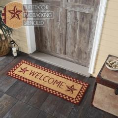 88917-Burgundy-Check-Stars-Coir-Welcome-Rug-Rect-17x48-image-5