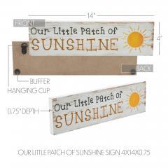 88586-Spring-In-Bloom-Our-Little-Patch-of-Sunshine-Sign-4x14x0.75-image-6