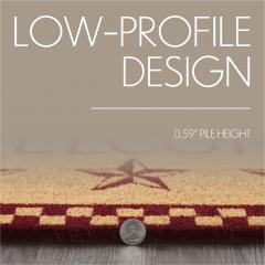 88918-Burgundy-Check-Stars-Coir-Welcome-Rug-Rect-20x30-image-6