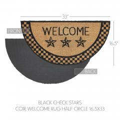 88919-Black-Check-Stars-Coir-Welcome-Rug-Half-Circle-16.5x33-image-4