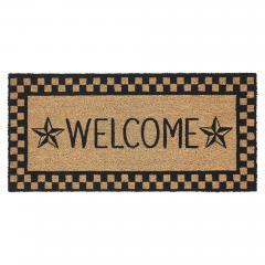 88920-Black-Check-Stars-Coir-Welcome-Rug-Rect-17x36-image-2