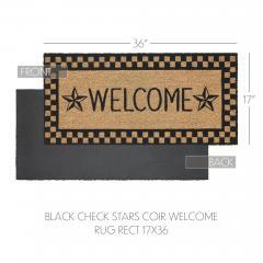 88920-Black-Check-Stars-Coir-Welcome-Rug-Rect-17x36-image-4