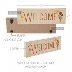 88597-Spring-In-Bloom-Welcome-w-Butterfly-Bee-MDF-Wall-Sign-4x12x1-image-6